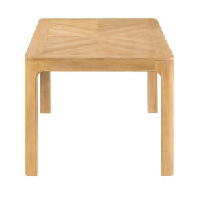English Elm Trexm Oak Veneer Parquet Rectangular Dining Table with Rubberwood Legs for Modern Homes N715P532641D