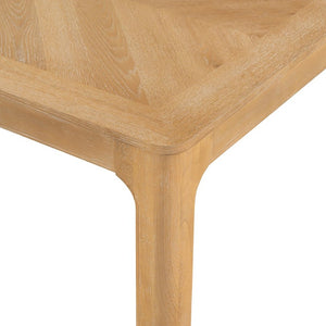 English Elm Trexm Oak Veneer Parquet Rectangular Dining Table with Rubberwood Legs for Modern Homes N715P532641D