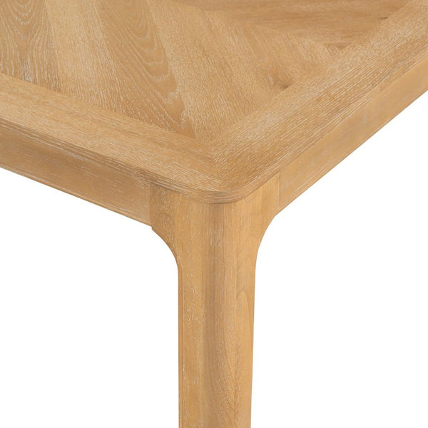 English Elm Trexm Oak Veneer Parquet Rectangular Dining Table with Rubberwood Legs for Modern Homes N715P532641D