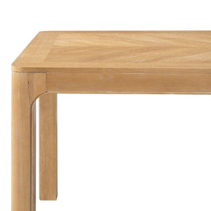 English Elm Trexm Oak Veneer Parquet Rectangular Dining Table with Rubberwood Legs for Modern Homes N715P532641D