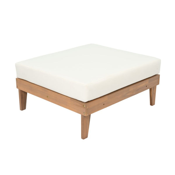 English Elm Topmax Acacia Wood Six Piece Modular Outdoor Daybed Set with Thick Cushions Poolside N717C263001A