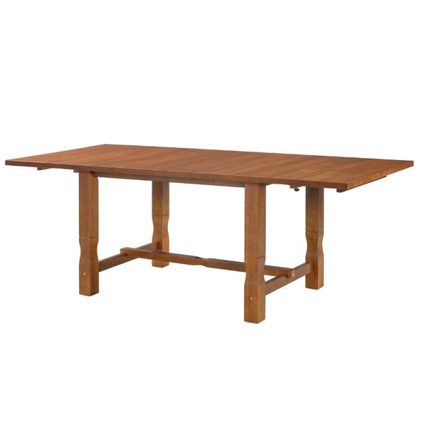 English Elm Topmax Extendable Rubberwood Six Piece Dining Set with Bench and Padded Chairs N717D266002D