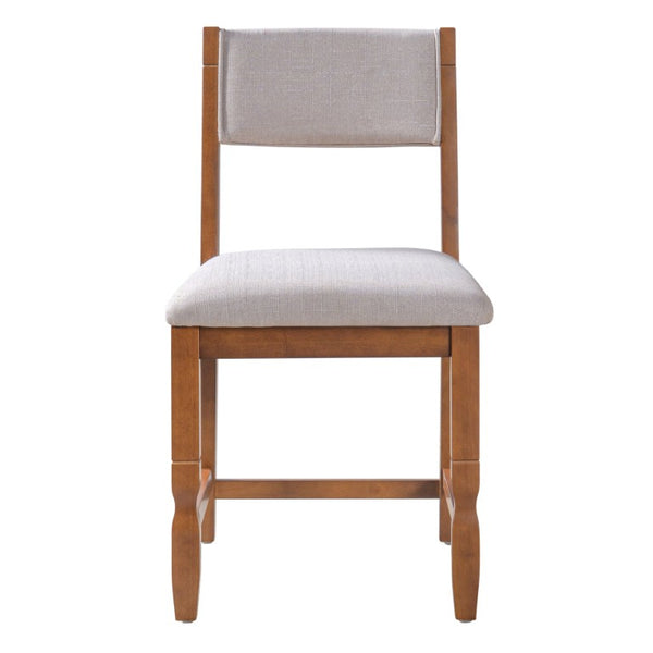 English Elm Topmax Extendable Rubberwood Six Piece Dining Set with Bench and Padded Chairs N717D266002D