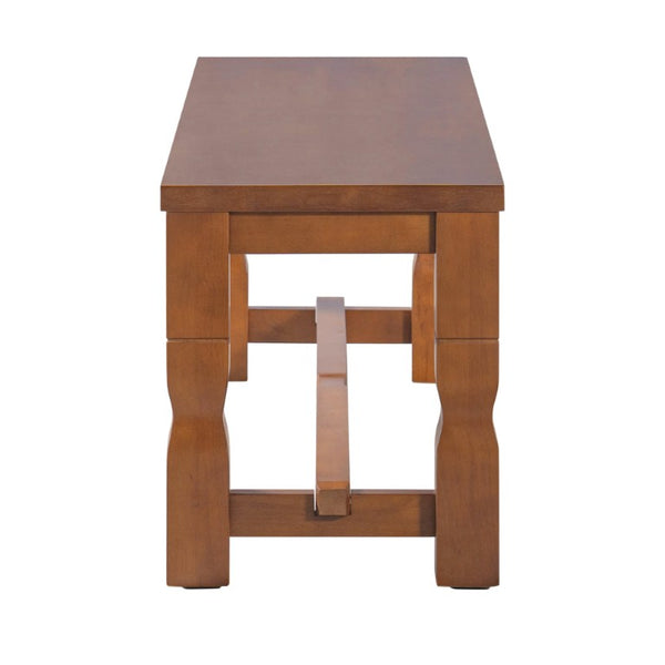 English Elm Topmax Extendable Rubberwood Six Piece Dining Set with Bench and Padded Chairs N717D266002D