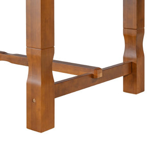 English Elm Topmax Extendable Rubberwood Six Piece Dining Set with Bench and Padded Chairs N717D266002D