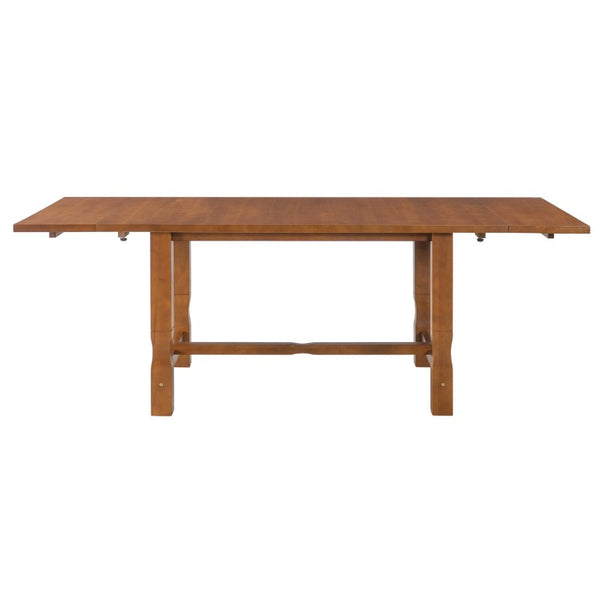 English Elm Topmax Extendable Rubberwood Six Piece Dining Set with Bench and Padded Chairs N717D266002D