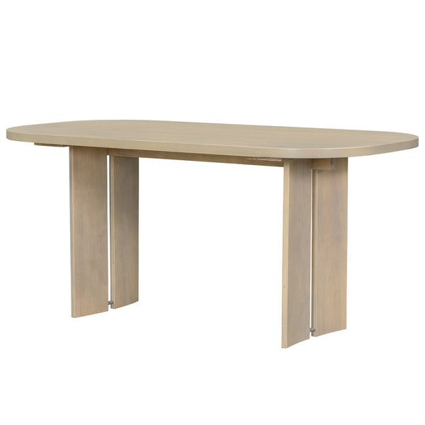 English Elm N717p237552d Solid Rubberwood 6 Piece Dining Set with Upholstered Bench and Chairs N717P237552D