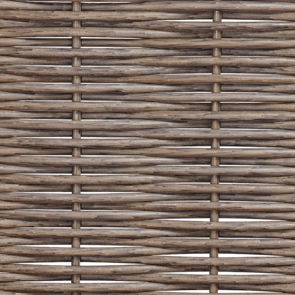 English Elm Topmax Outdoor Acacia Wood Twin Swing Bed with Handwoven Rattan Panels for Porch or Patio Teak N717P417844D