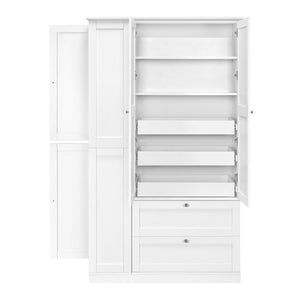 English Elm N717p426196k[not for Sale] Floor Cabinet MDF Storage Wall with Drawers Shelves Soft Close N717P426196K
