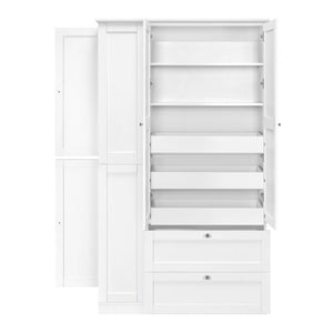English Elm N717p426196k[not for Sale] Floor Cabinet MDF Storage Wall with Drawers Shelves Soft Close N717P426196K