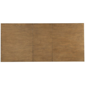 English Elm N717p465622e Solid Wood Extendable Dining Table with Trestle Base Thick Top N717P465622E