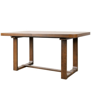 English Elm N717p468469d Extendable Solid Wood 6 Piece Dining Set with Bench for Family Gatherings N717P468469D