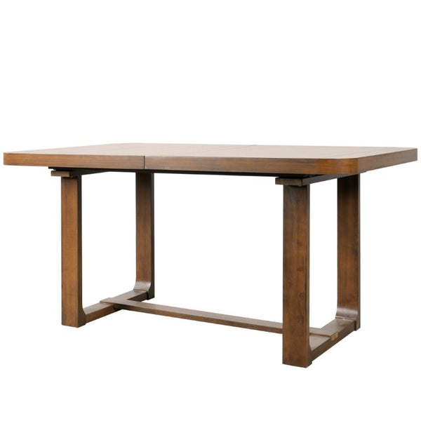 English Elm N717p468469d Extendable Solid Wood 6 Piece Dining Set with Bench for Family Gatherings N717P468469D