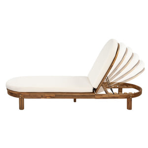 English Elm Topmax Acacia Wood Poolside Chaise Loungers Set of 2 with Six Position Recline N717P479822D