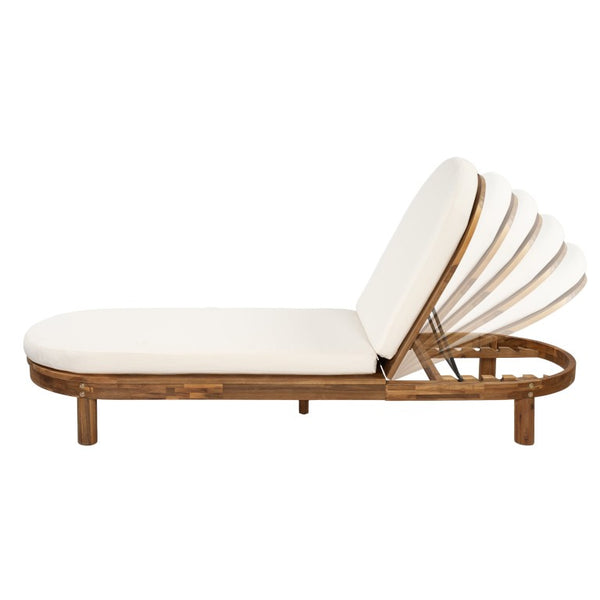 English Elm Topmax Acacia Wood Poolside Chaise Loungers Set of 2 with Six Position Recline N717P479822D
