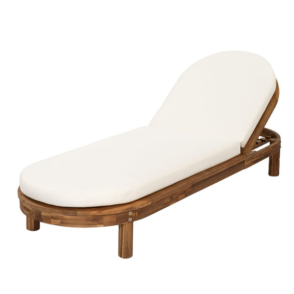 English Elm Topmax Acacia Wood Poolside Chaise Loungers Set of 2 with Six Position Recline N717P479822D