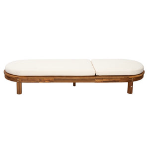English Elm Topmax Acacia Wood Poolside Chaise Loungers Set of 2 with Six Position Recline N717P479822D