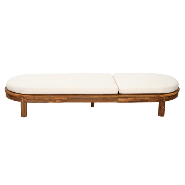 English Elm Topmax Acacia Wood Poolside Chaise Loungers Set of 2 with Six Position Recline N717P479822D