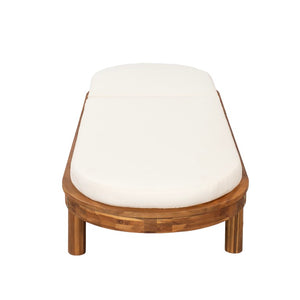 English Elm Topmax Acacia Wood Poolside Chaise Loungers Set of 2 with Six Position Recline N717P479822D