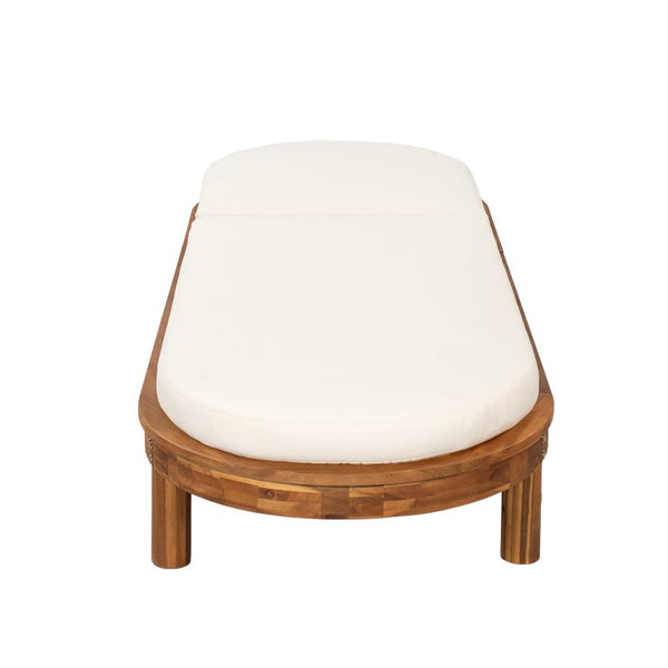 English Elm Topmax Acacia Wood Poolside Chaise Loungers Set of 2 with Six Position Recline N717P479822D