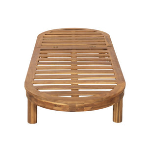 English Elm Topmax Acacia Wood Poolside Chaise Loungers Set of 2 with Six Position Recline N717P479822D