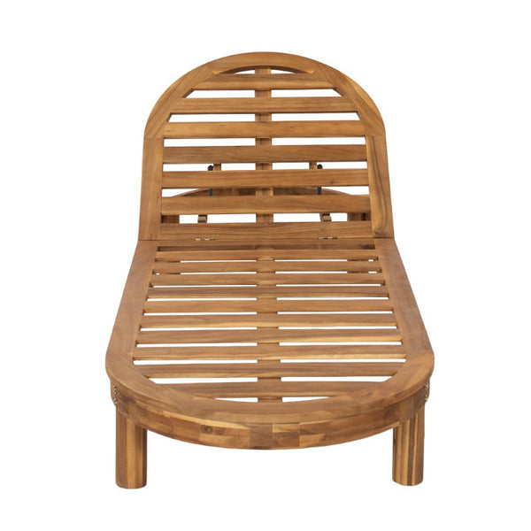 English Elm Topmax Acacia Wood Poolside Chaise Loungers Set of 2 with Six Position Recline N717P479822D