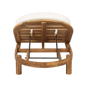English Elm Topmax Acacia Wood Poolside Chaise Loungers Set of 2 with Six Position Recline N717P479822D