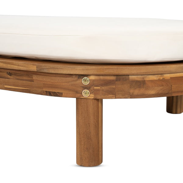 English Elm Topmax Acacia Wood Poolside Chaise Loungers Set of 2 with Six Position Recline N717P479822D