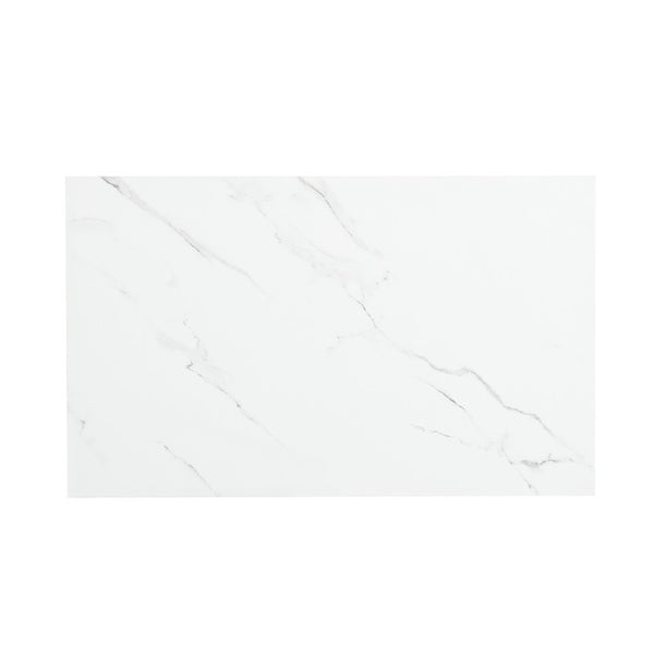 English Elm Assembly Topmax Modern Pantry Cabinet with Marble Countertop Drawer and Adjustable Shelves White N717P497477K