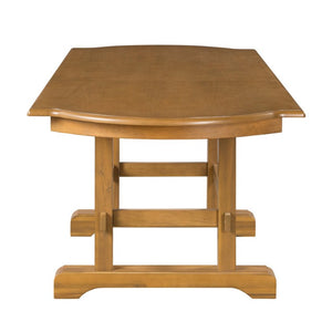 English Elm Topmax Six Piece Rubberwood Extendable Dining Set with Linen Chairs and Bench N717S000090N