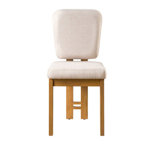 English Elm Topmax Six Piece Rubberwood Extendable Dining Set with Linen Chairs and Bench N717S000090N