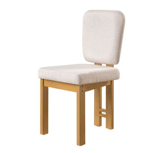 English Elm Topmax Six Piece Rubberwood Extendable Dining Set with Linen Chairs and Bench N717S000090N