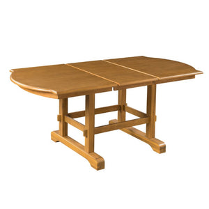 English Elm Topmax Six Piece Rubberwood Extendable Dining Set with Linen Chairs and Bench N717S000090N