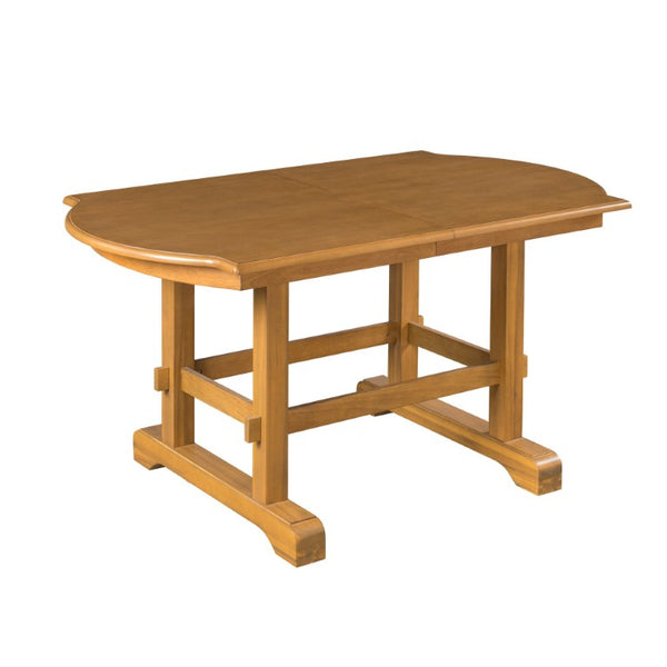 English Elm Topmax Six Piece Rubberwood Extendable Dining Set with Linen Chairs and Bench N717S000090N