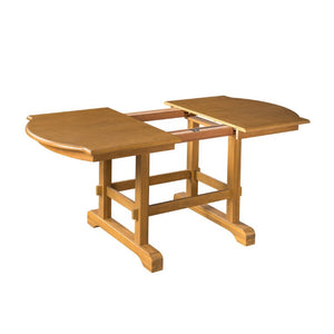 English Elm Topmax Six Piece Rubberwood Extendable Dining Set with Linen Chairs and Bench N717S000090N