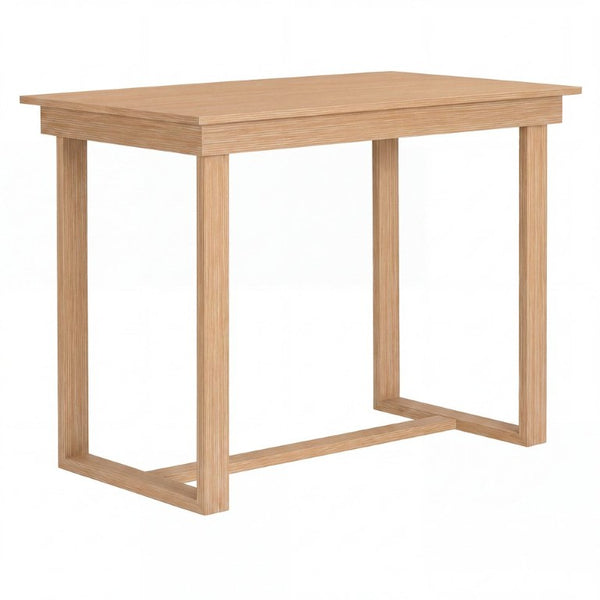 English Elm Topmax Farmhouse 5 Piece Counter Dining Set Distressed Acacia Top with Cushioned Chairs N717S000230A