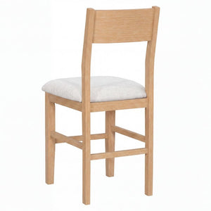 English Elm Topmax Farmhouse 5 Piece Counter Dining Set Distressed Acacia Top with Cushioned Chairs N717S000230A