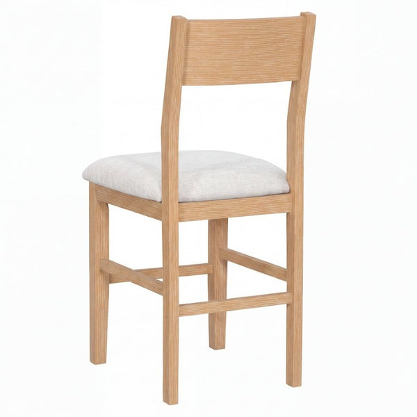 English Elm Topmax Farmhouse 5 Piece Counter Dining Set Distressed Acacia Top with Cushioned Chairs N717S000230A
