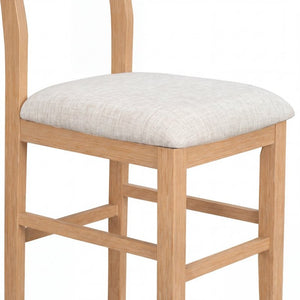 English Elm Topmax Farmhouse 5 Piece Counter Dining Set Distressed Acacia Top with Cushioned Chairs N717S000230A