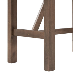 English Elm Topmax Drop Leaf Rubberwood Counter Dining Set with Upholstered Chairs for Small Spaces Brown N717S000259D