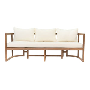 English Elm Topmax Acacia Wood 4 Piece Modular Sofa Set with Thick Cushions for Indoor Outdoor Living N717S264001A
