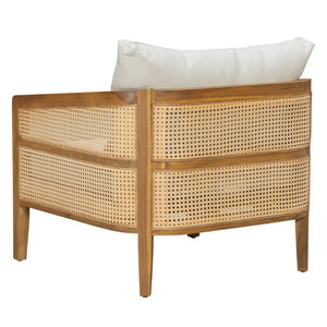 English Elm Topmax 5 Piece Acacia Hardwood Modular Outdoor Sofa Set with PE Rattan Panels N717S265001N