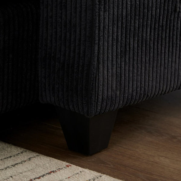 English Elm Convertible Corduroy Chaise Loveseat with USB Ports Cup Holders and Armrest Storage N719P285930B