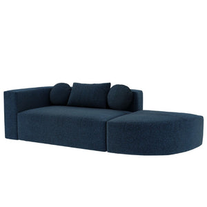 English Elm Upholstered Boucle Sofa with Deep Seat Cushions and Throw Pillows for Living Room N719P304655C