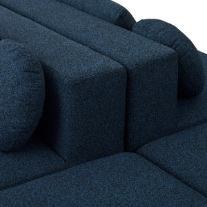 English Elm Upholstered Boucle Sofa with Deep Seat Cushions and Throw Pillows for Living Room N719P304655C