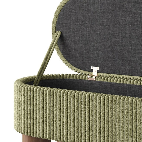 English Elm Modern Corduroy Upholstered Lift Top Storage Bench with Hidden Compartment for Bedroom N719P305624F