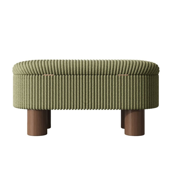 English Elm Modern Corduroy Upholstered Lift Top Storage Bench with Hidden Compartment for Bedroom N719P305624F