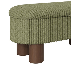 English Elm Modern Corduroy Upholstered Lift Top Storage Bench with Hidden Compartment for Bedroom N719P305624F