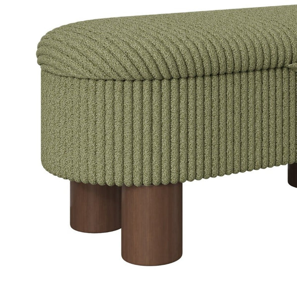 English Elm Modern Corduroy Upholstered Lift Top Storage Bench with Hidden Compartment for Bedroom N719P305624F