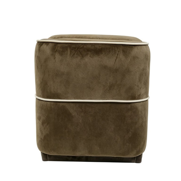 English Elm Modern Velvet Storage Ottoman Bench with Gold Accents for Bedroom or Entryway Brown N719P497054D